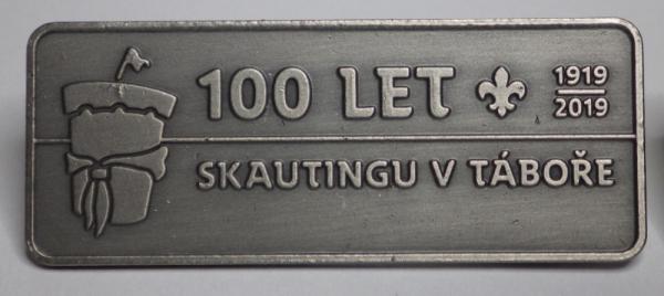 Odznak 100 let skautingu v Tboe 1919 - 2019 - starostbro
