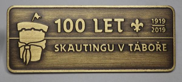 Odznak 100 let skautingu v Tboe 1919 - 2019 - staromosaz